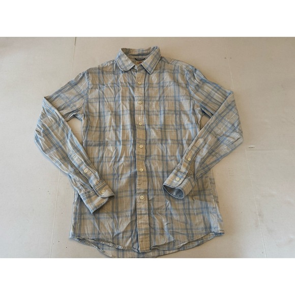 Faherty Other - Faherty Button Up Shirt Mens Blue Plaid Casual Long Sleeve Button‎ Down XS